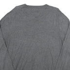 NAUTICA Mens Grey Plain Cotton Blend Jumper V-Neck Basic Knit L Casual Knitwear