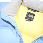 THE NORTH FACE Womens Blue & Yellow Sleeveless Puffer Jacket L Polyester Blend