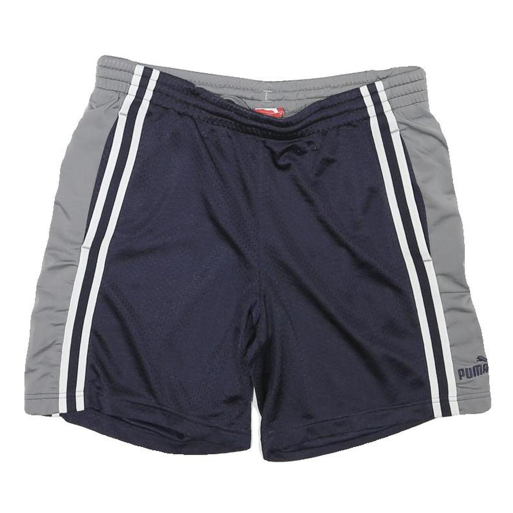 PUMA Mens Shorts Navy & Grey Sports Casual M W32 Polyester Blend
