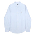 RALPH LAUREN Mens Blue Plain Shirt M Button Down Collar Long Sleeve Classic Fit