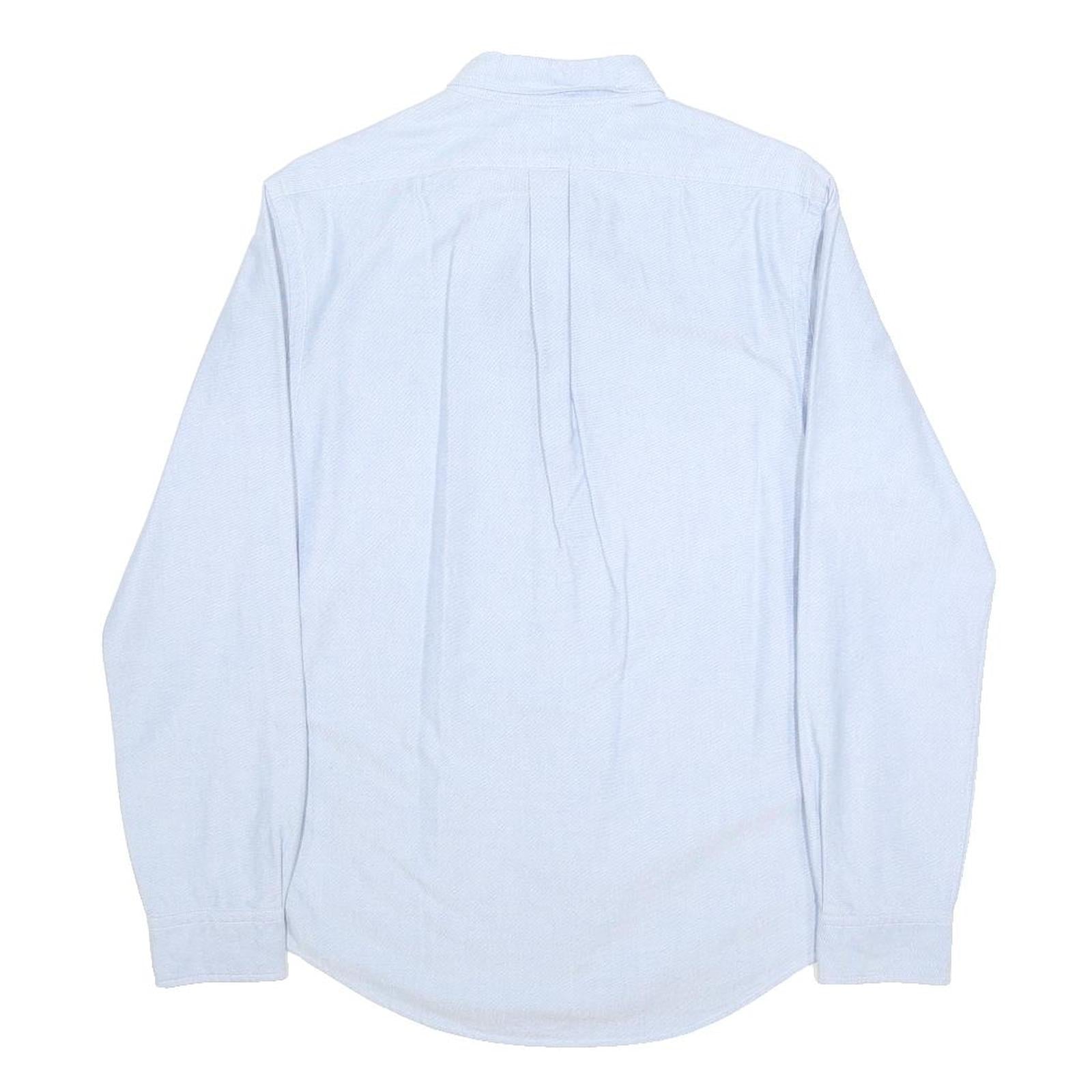RALPH LAUREN Mens Blue Plain Shirt M Button Down Collar Long Sleeve Classic Fit