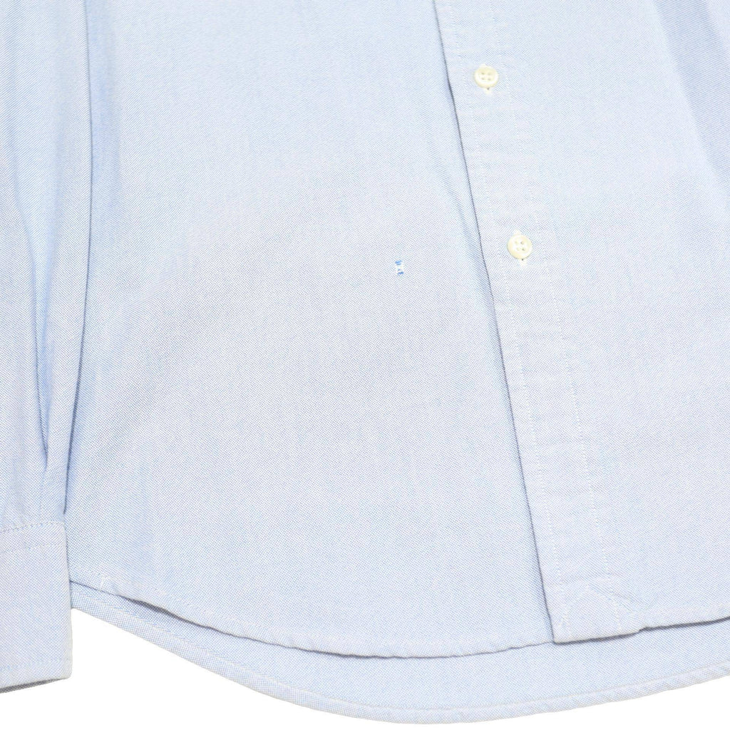 RALPH LAUREN Mens Blue Plain Shirt M Button Down Collar Long Sleeve Classic Fit