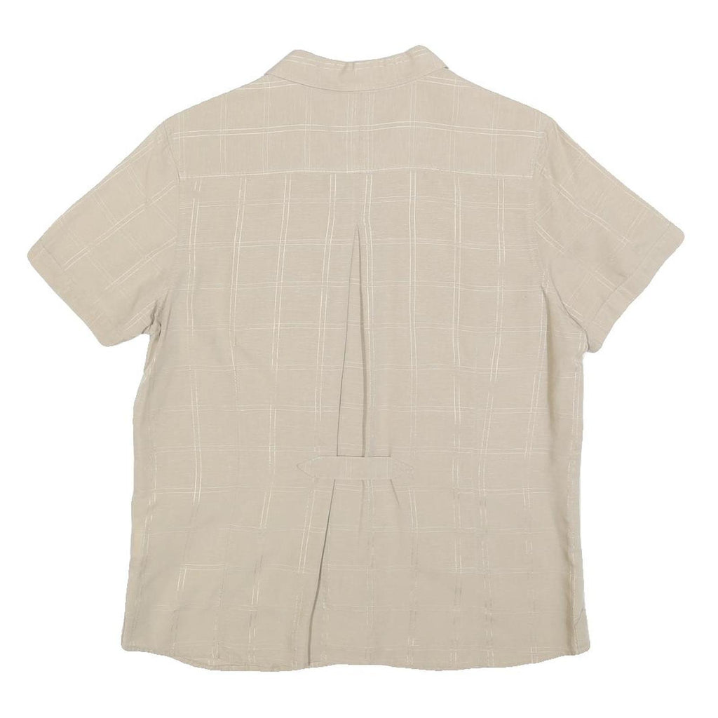 JACK WOLFSKIN Womens Beige Travel Shirt L Lightweight Cotton Blend Summer