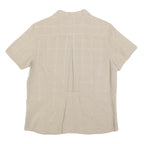 JACK WOLFSKIN Womens Beige Travel Shirt L Lightweight Cotton Blend Summer