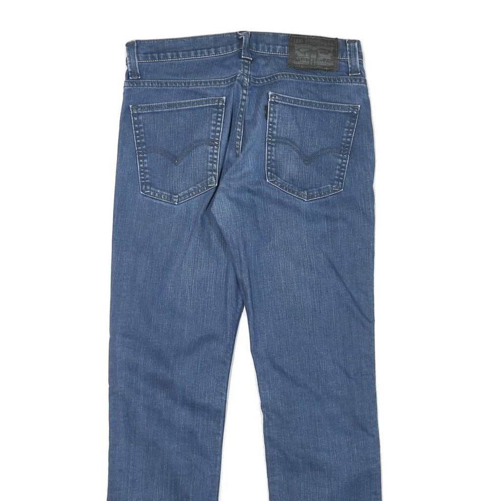 LEVI'S Mens Blue Cotton Blend Regular Straight Denim W28 L30 Classic Jeans