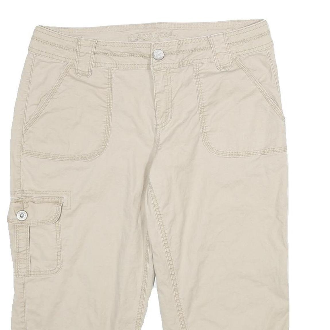 MAURICES Womens Shorts Beige Casual Cargo L W34 Pocket Detail Cotton Blend