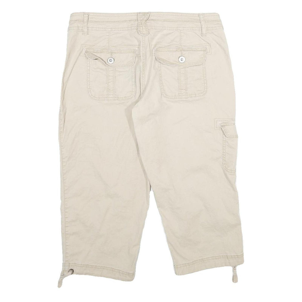 MAURICES Womens Shorts Beige Casual Cargo L W34 Pocket Detail Cotton Blend