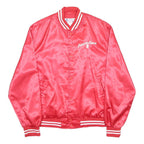AVON Mens Red Nylon Varsity Jacket XL Satin Button Catch The Spirit Team