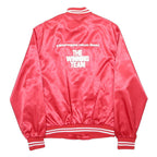 AVON Mens Red Nylon Varsity Jacket XL Satin Button Catch The Spirit Team