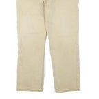 CARHARTT Mens Jeans Beige Regular Straight Denim W36 L30 Cotton Blend Zip