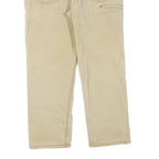 CARHARTT Mens Jeans Beige Regular Straight Denim W36 L30 Cotton Blend Zip
