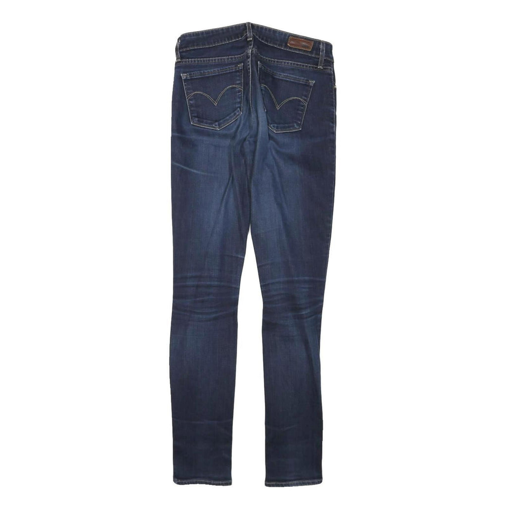 LEVI'S Womens Slim Skinny Denim Medium Blue W25 L29 Cotton Blend Zip Jeans