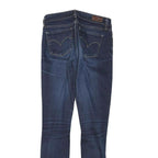 LEVI'S Womens Slim Skinny Denim Medium Blue W25 L29 Cotton Blend Zip Jeans
