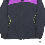 ADIDAS Womens Purple & Black Track Jacket UK 10 Polyester Blend Zip Zip-Up