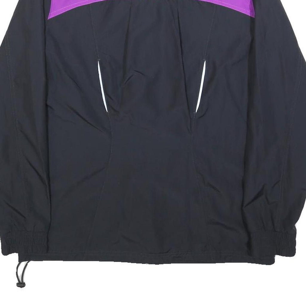ADIDAS Womens Purple & Black Track Jacket UK 10 Polyester Blend Zip Zip-Up