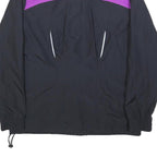 ADIDAS Womens Purple & Black Track Jacket UK 10 Polyester Blend Zip Zip-Up