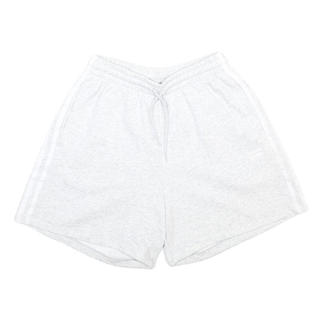 ADIDAS Womens Shorts White Casual Plain UK 12 W25 Cotton Blend Drawstring