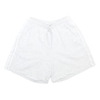 ADIDAS Womens Shorts White Casual Plain UK 12 W25 Cotton Blend Drawstring