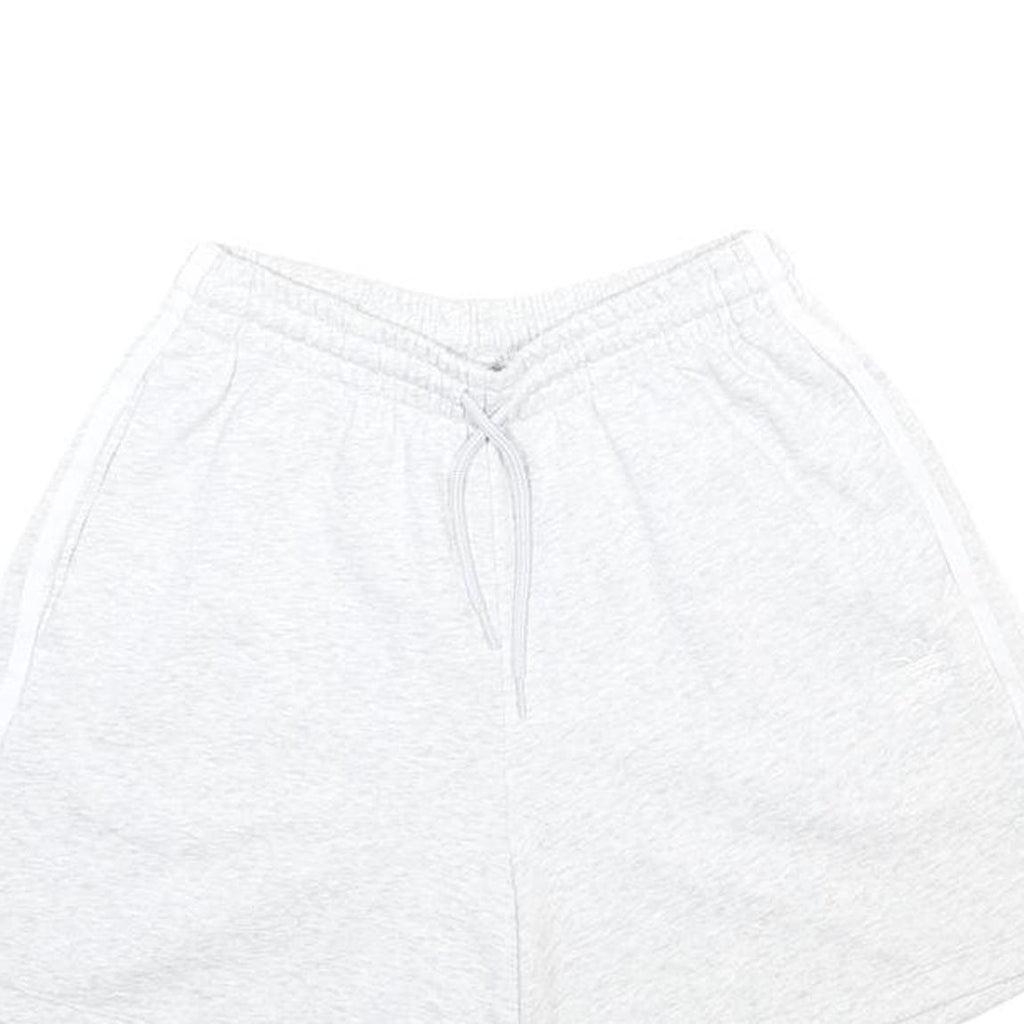 ADIDAS Womens Shorts White Casual Plain UK 12 W25 Cotton Blend Drawstring