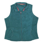 WOOLRICH Womens Green Polyester Fleece Sleeveless Zip XL Outdoor Vest Jacket