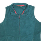 WOOLRICH Womens Green Polyester Fleece Sleeveless Zip XL Outdoor Vest Jacket