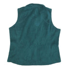 WOOLRICH Womens Green Polyester Fleece Sleeveless Zip XL Outdoor Vest Jacket