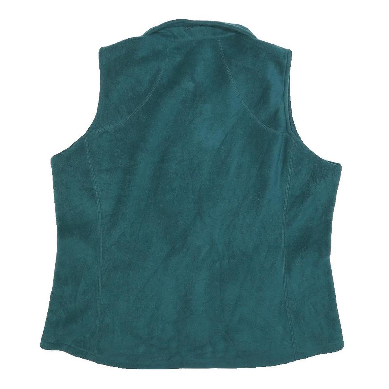 WOOLRICH Womens Green Polyester Fleece Sleeveless Zip XL Outdoor Vest Jacket