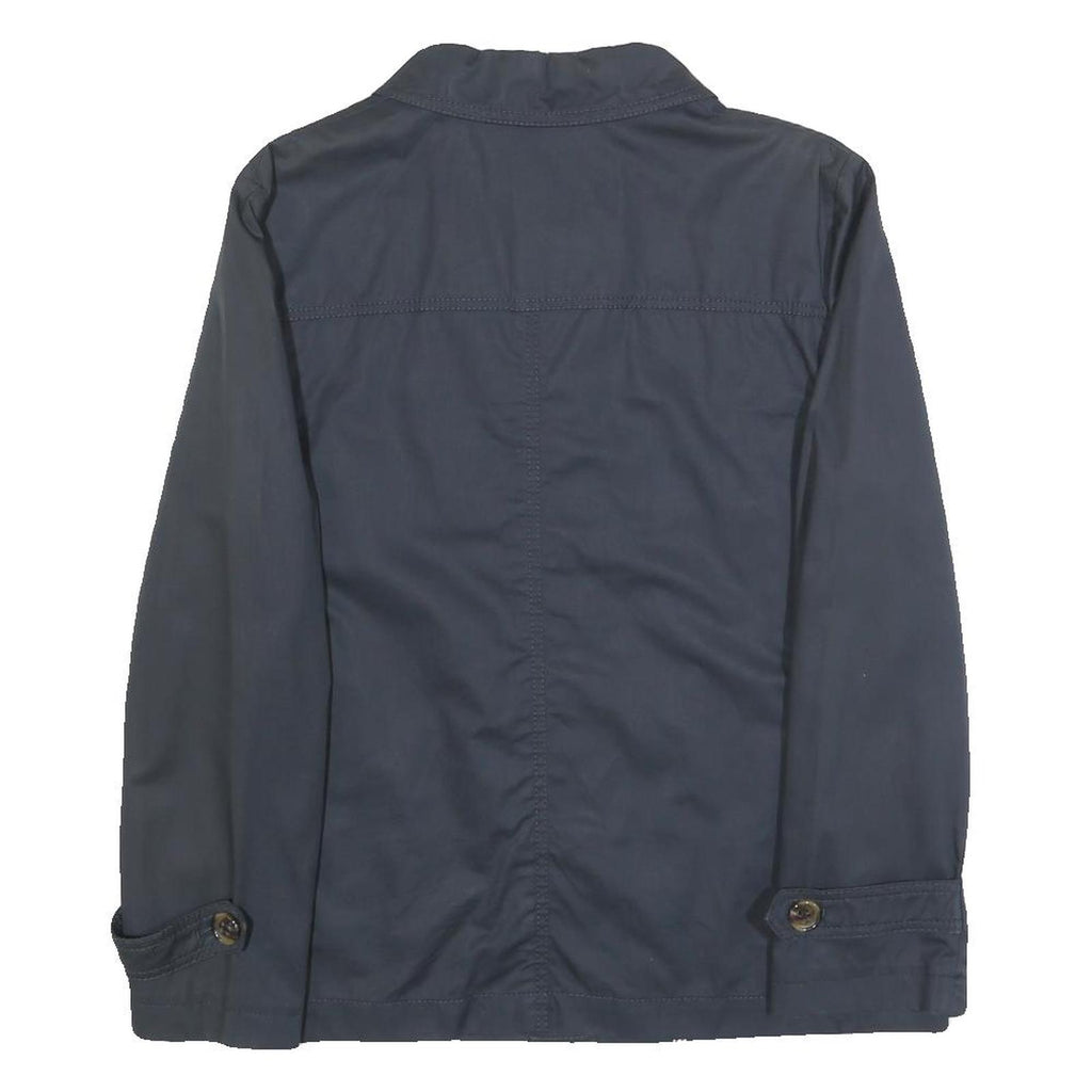 MARELLA Womens Navy Cotton Button Jacket UK 16 Plain Classic Outerwear