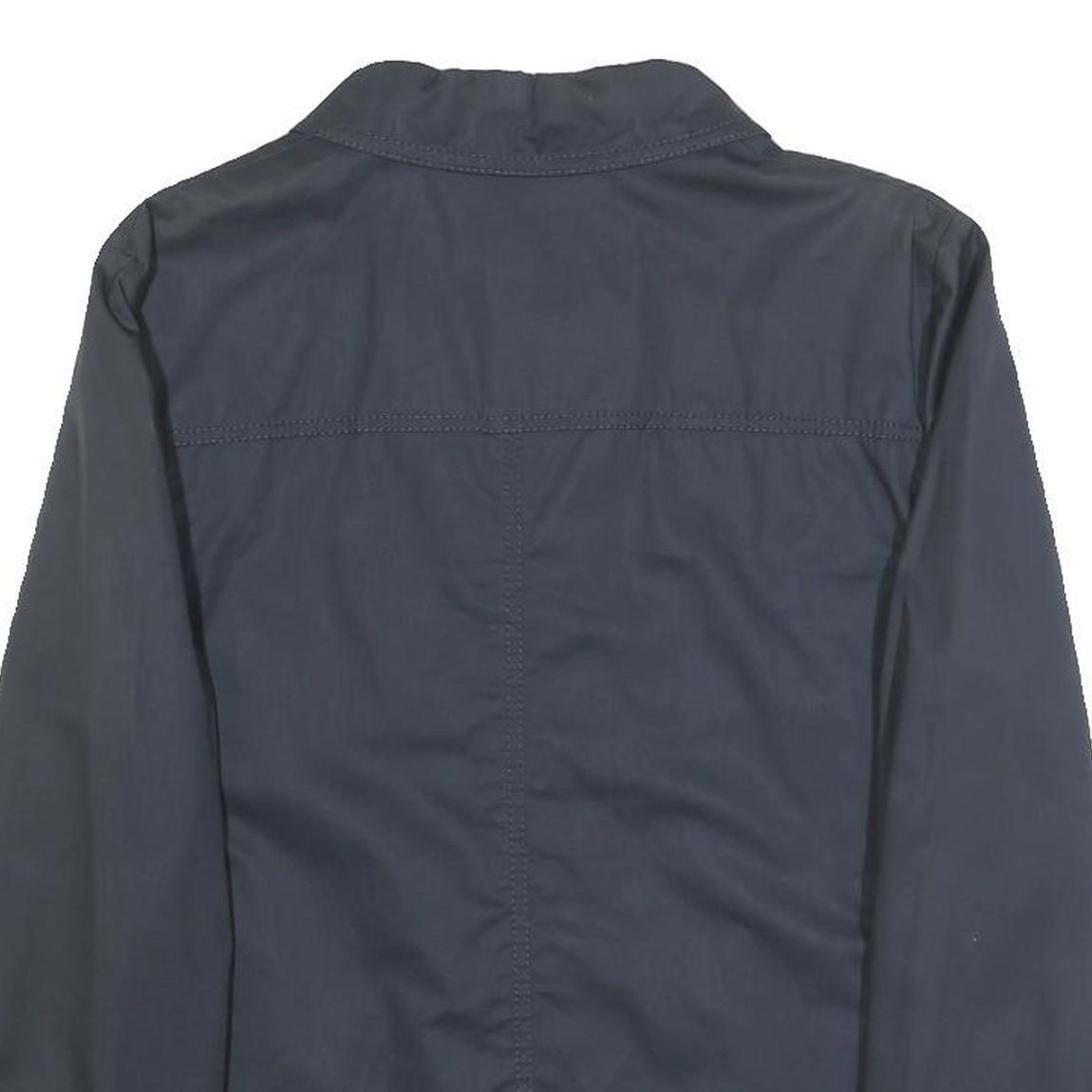 MARELLA Womens Navy Cotton Button Jacket UK 16 Plain Classic Outerwear