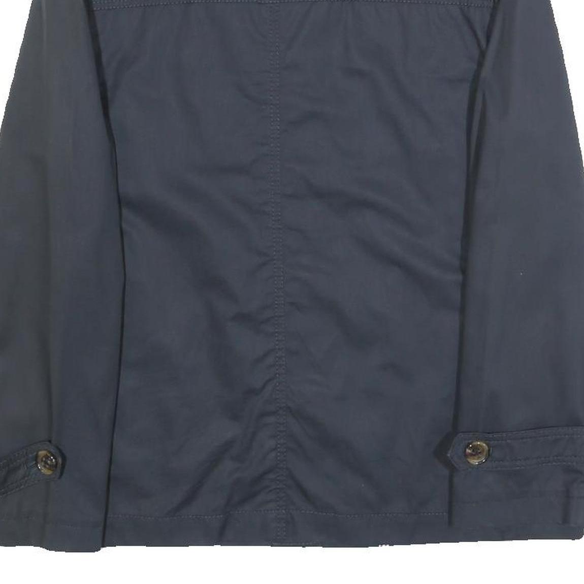 MARELLA Womens Navy Cotton Button Jacket UK 16 Plain Classic Outerwear