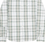 NAUTICA Mens Green & White Check Shirt S Cotton Long Sleeve Button Down Casual