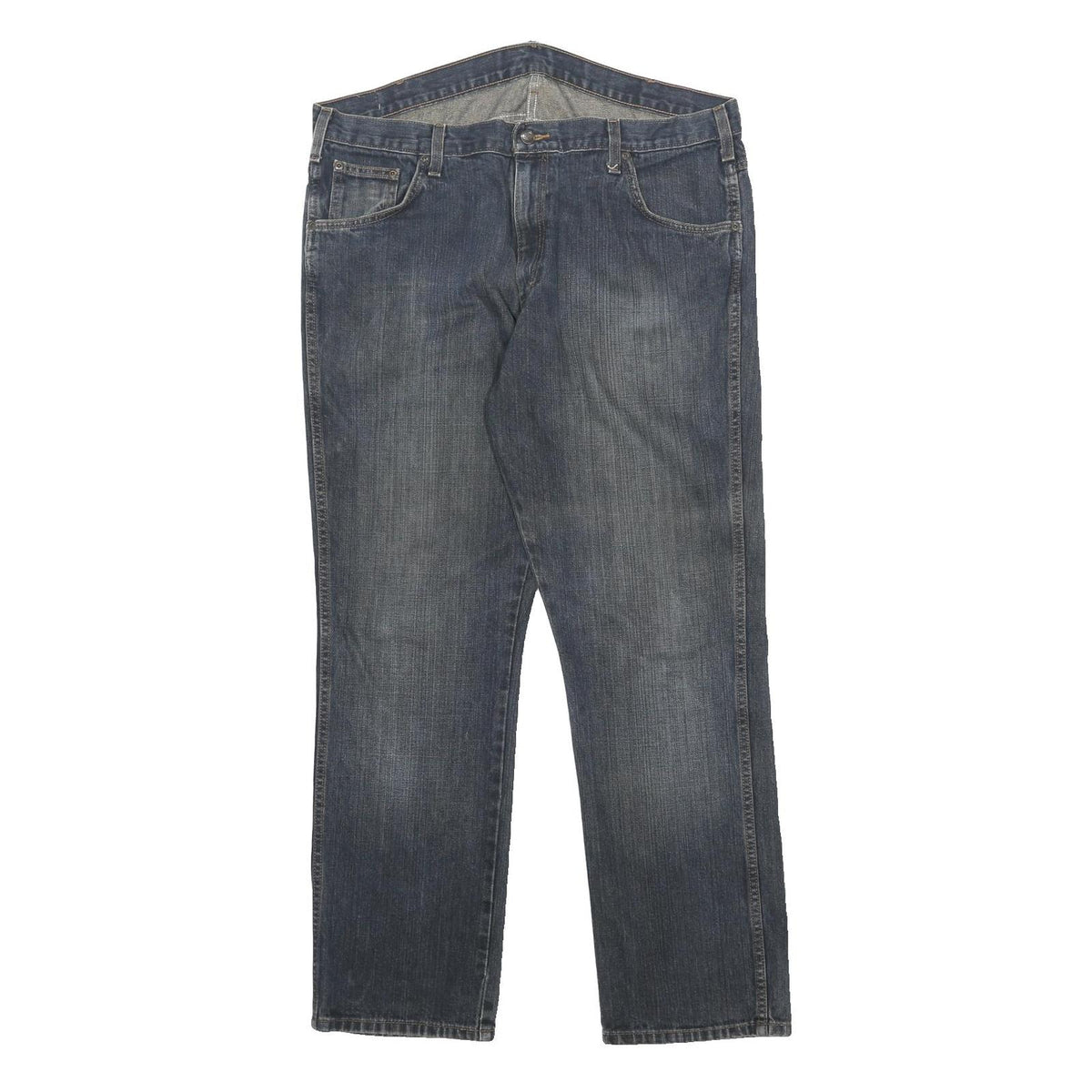 DICKIES Mens Jeans Blue Regular Straight Denim Medium W40 L32 Classic Zip Cotton