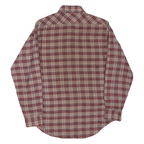 SPORTSWEAR Mens Red & Beige Check Shirt M Long Sleeve Cotton Blend Casual