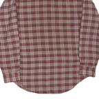 SPORTSWEAR Mens Red & Beige Check Shirt M Long Sleeve Cotton Blend Casual