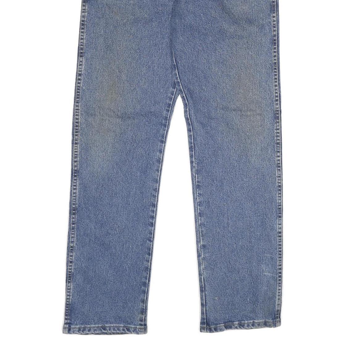 WRANGLER Mens Regular Fit Blue Denim Jeans W34 L32 Classic Zip Cotton Blend