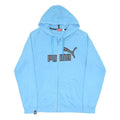 PUMA Mens Blue Full Zip Hoodie L Cotton Blend Casual Sportswear