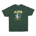 JERZEES Mens Green Placer Baseball Graphic T-Shirt L Short Sleeve Crew Neck