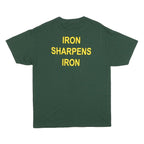 JERZEES Mens Green Placer Baseball Graphic T-Shirt L Short Sleeve Crew Neck