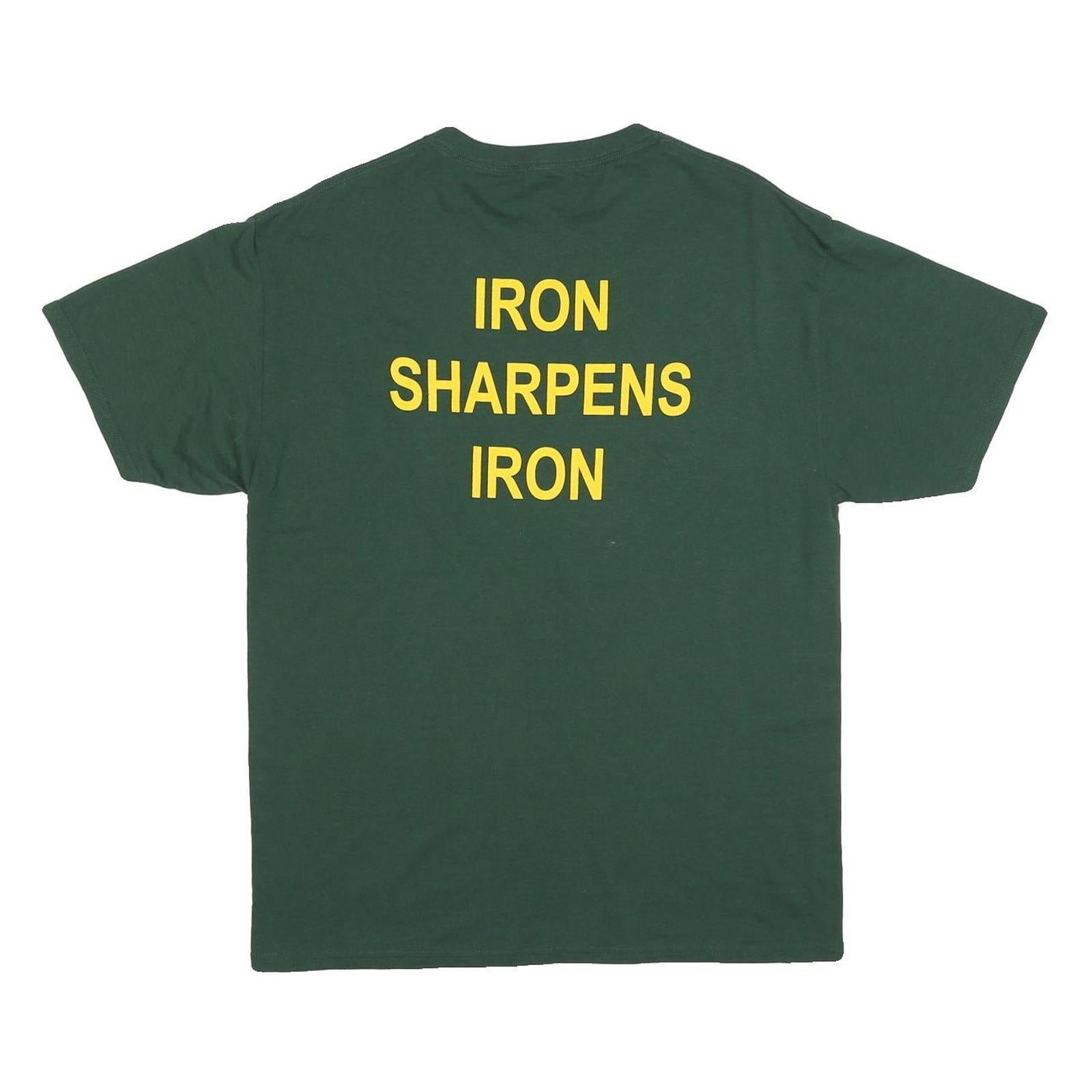 JERZEES Mens Green Placer Baseball Graphic T-Shirt L Short Sleeve Crew Neck