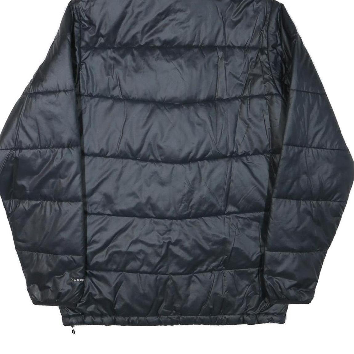 COLUMBIA Mens Black Hooded Jacket S Polyester Blend Quilted Outdoor Warm