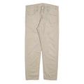 LEVI'S Mens Regular Beige Cotton Blend Zip Trousers W33 L27 Classic Straight Fit