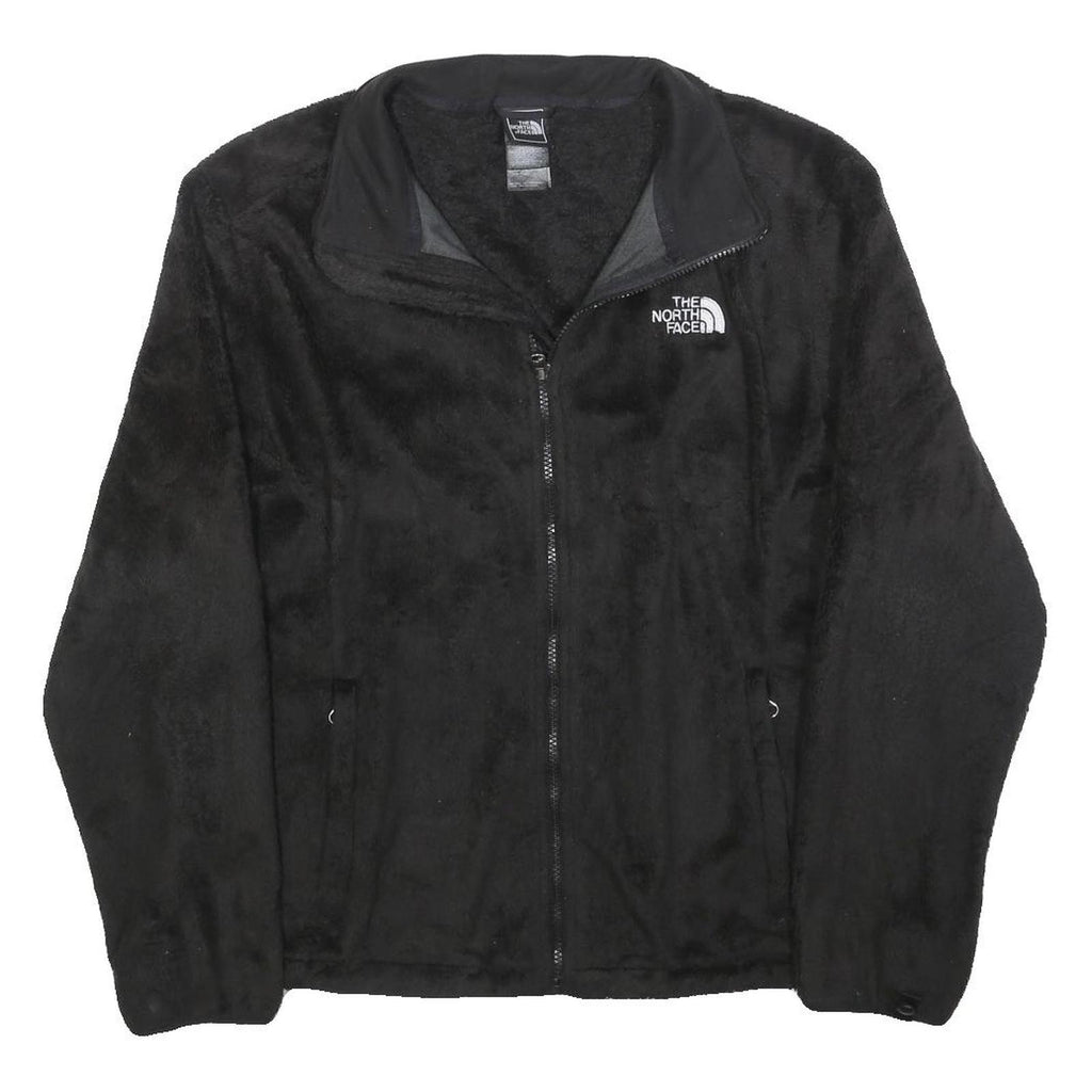 THE NORTH FACE Womens Black Zip Jacket XL Polyester Fleece Logo Casual Outdoor