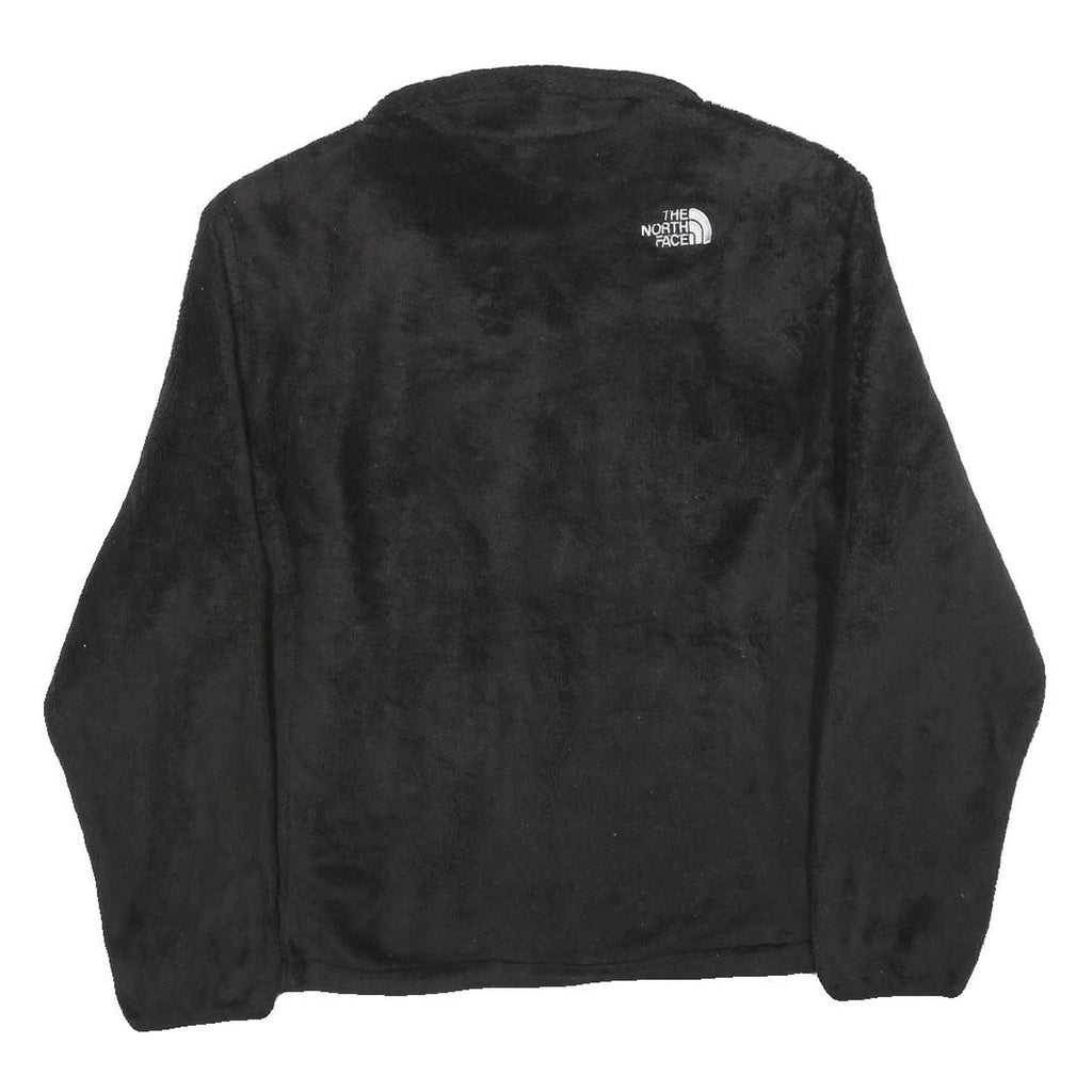 THE NORTH FACE Womens Black Zip Jacket XL Polyester Fleece Logo Casual Outdoor