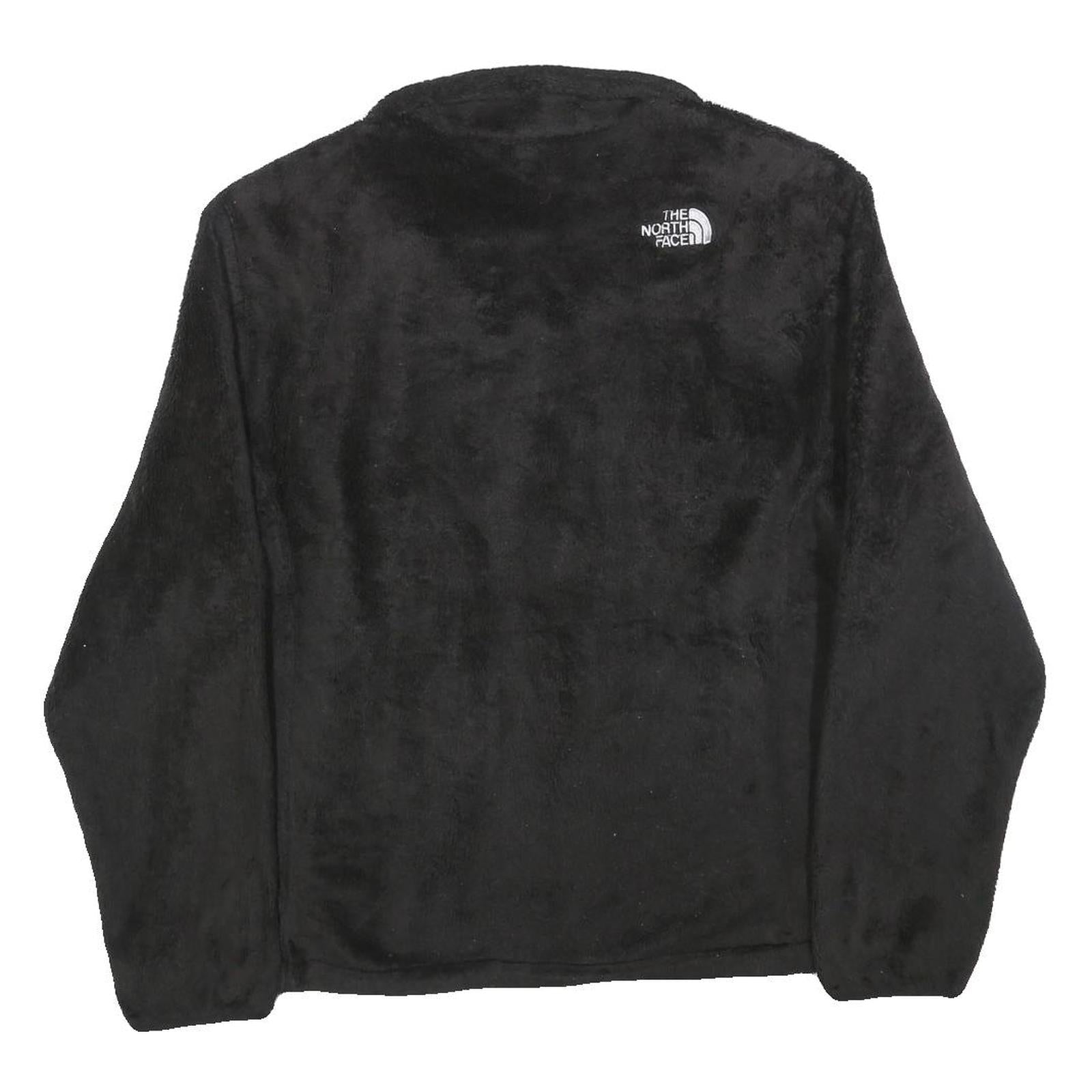 THE NORTH FACE Womens Black Zip Jacket XL Polyester Fleece Logo Casual Outdoor