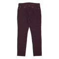 LEVI'S Womens Cotton Blend Burgundy Slim Skinny Trousers W30 L32 Stylish Comfort