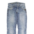 G-STAR Mens Jeans Blue Regular Straight Denim Medium W32 L29 Zip Casual