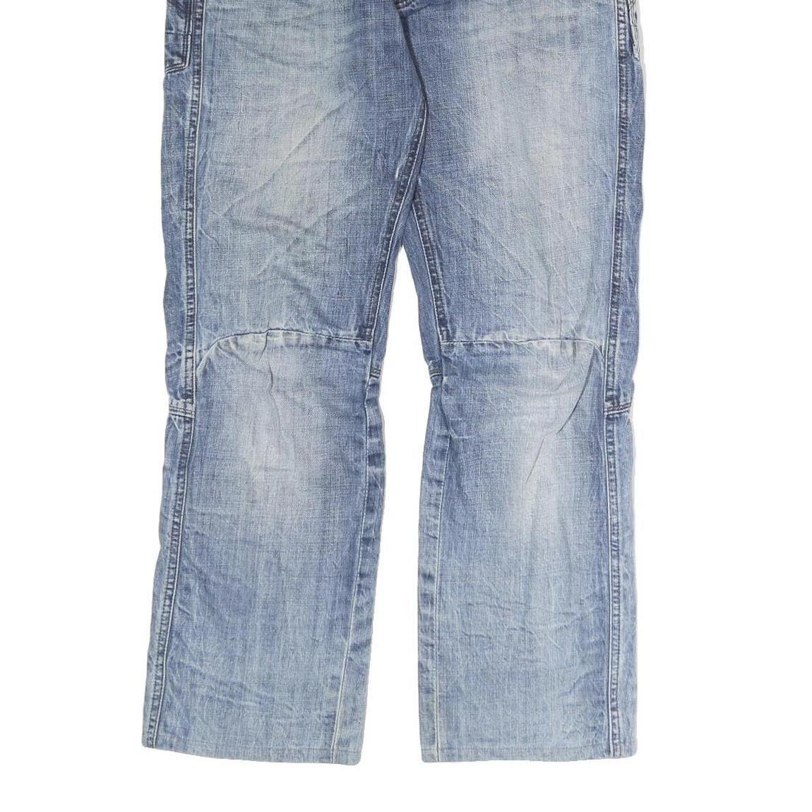 G-STAR Mens Jeans Blue Regular Straight Denim Medium W32 L29 Zip Casual