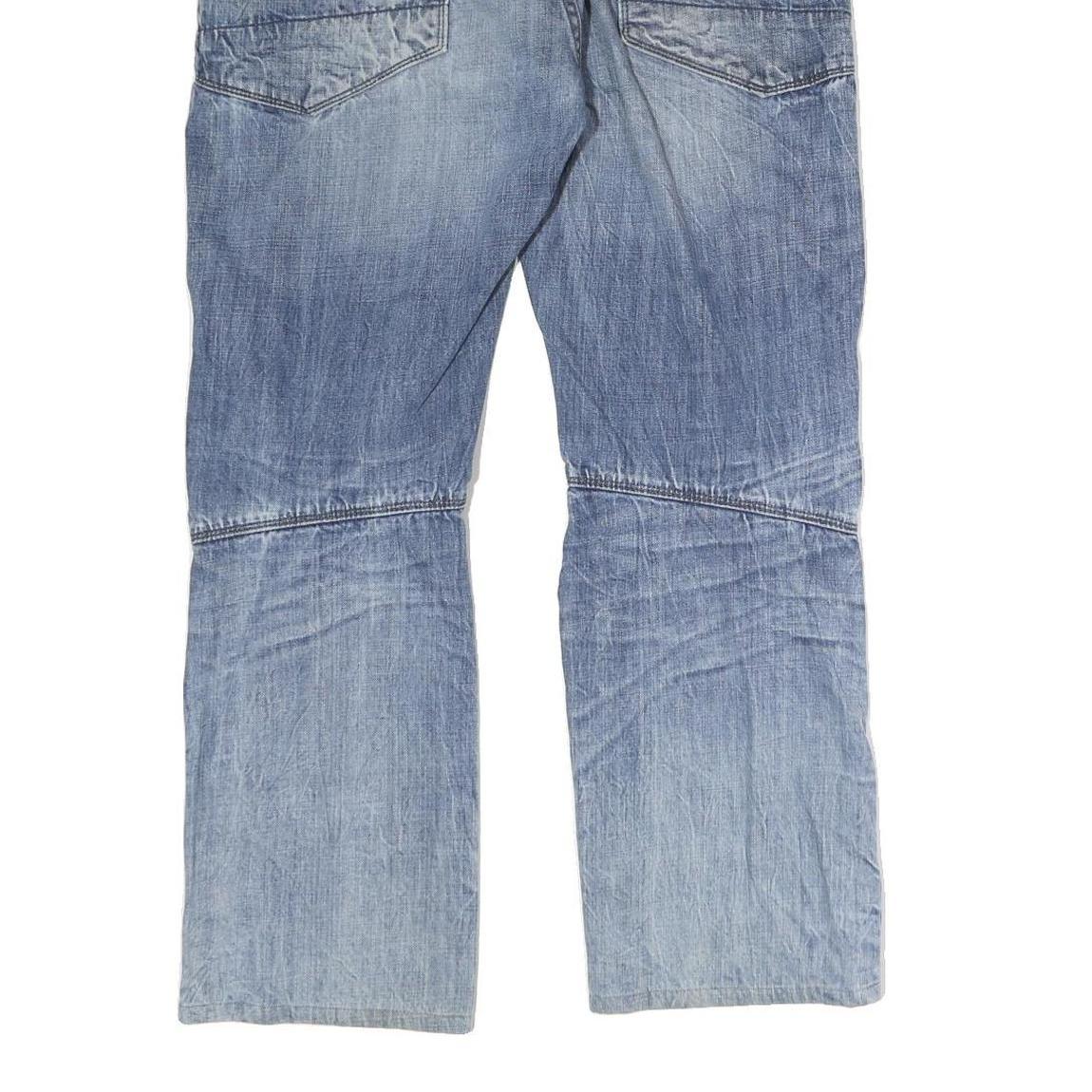 G-STAR Mens Jeans Blue Regular Straight Denim Medium W32 L29 Zip Casual