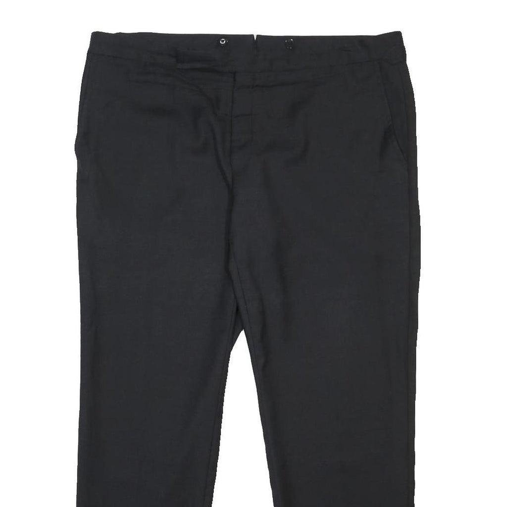 POLO RALPH LAUREN Mens Wool Black Regular Fit Straight Leg Trousers W40 L30
