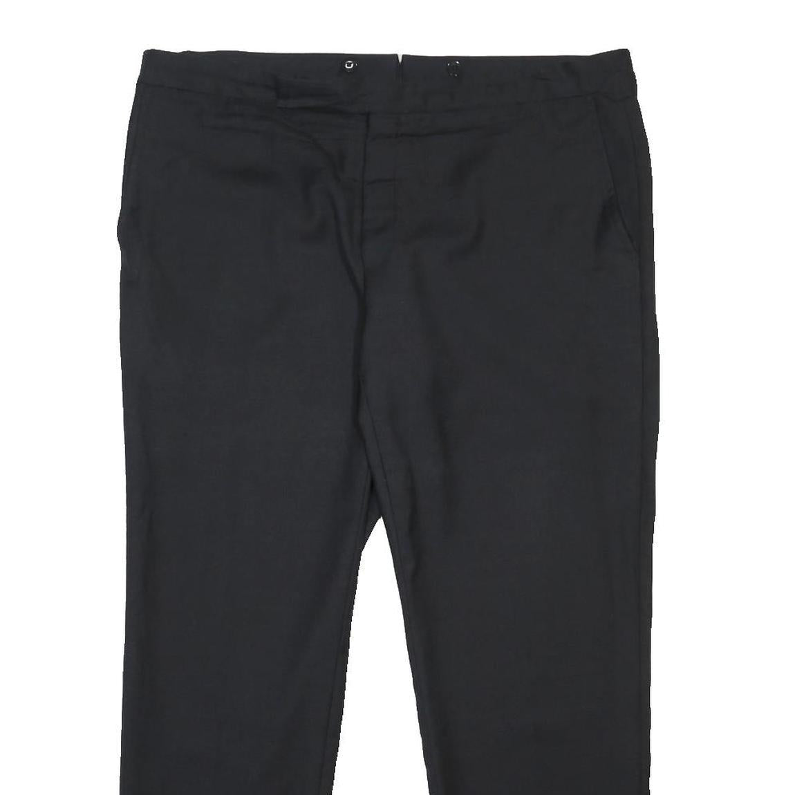 POLO RALPH LAUREN Mens Wool Black Regular Fit Straight Leg Trousers W40 L30